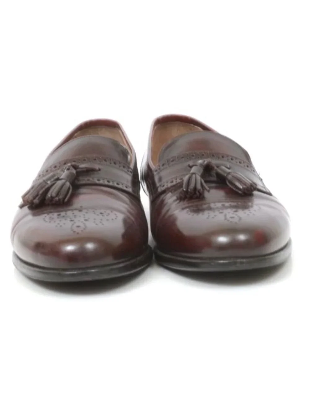 S2 by Santoni Mens 11EE Burgundy Leather Loafers Dress Old Money Preppy Shoe